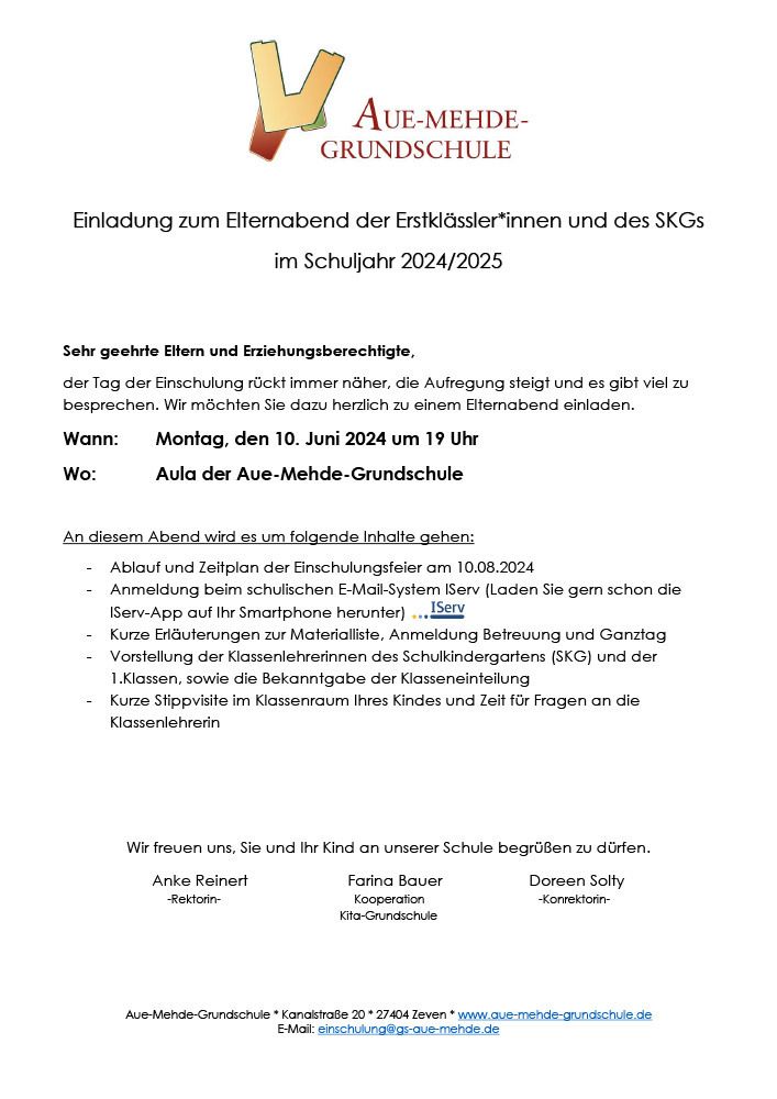 AnschreibenInfoErstklässler22 23